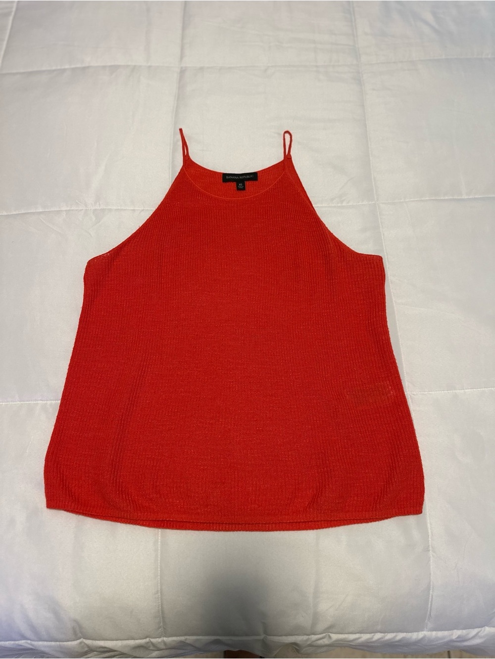 Banana Republic Red Ribbed Halter Cami
